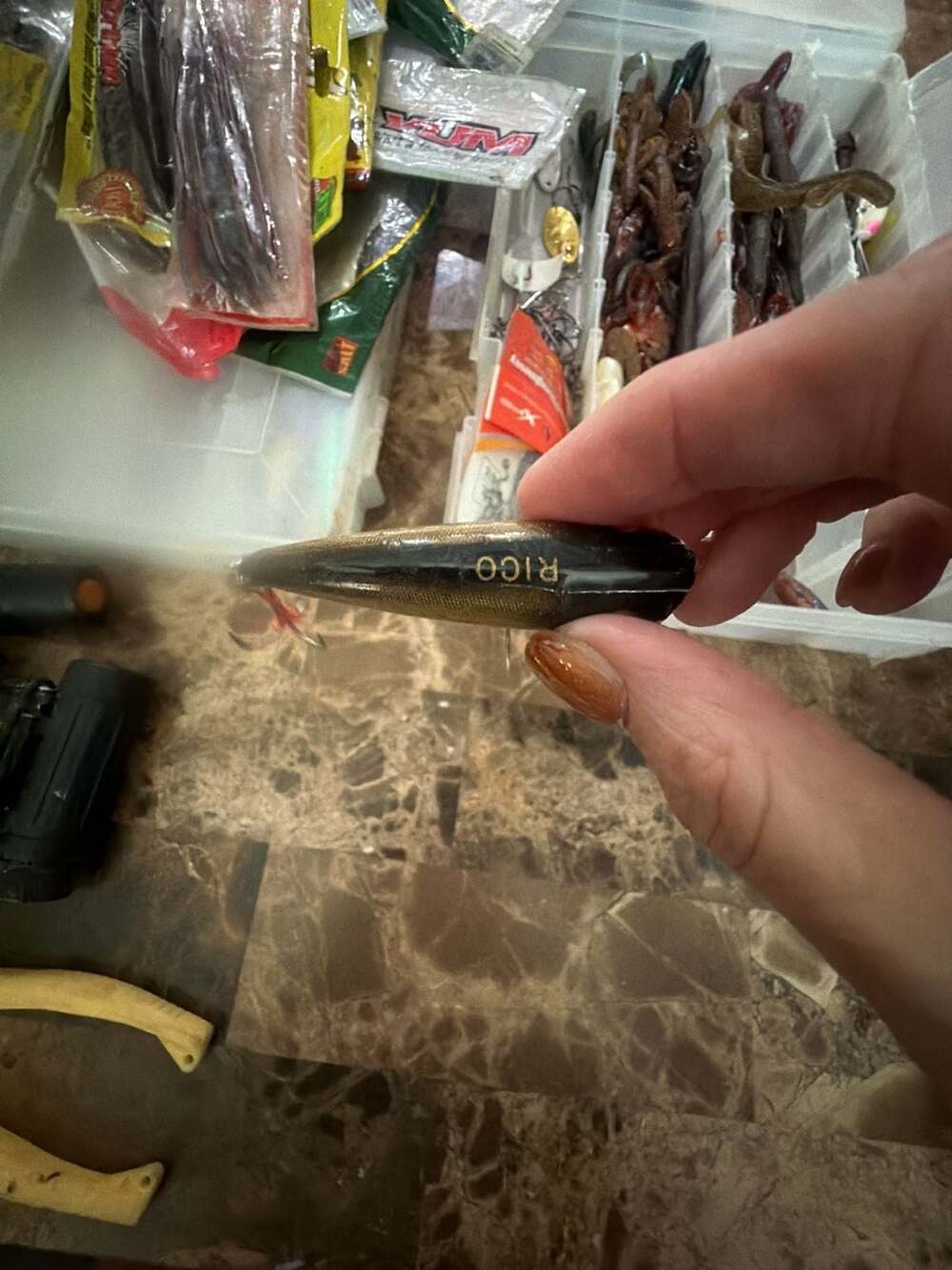 Megabass Rico Topwater Fishing Lure Gold Black